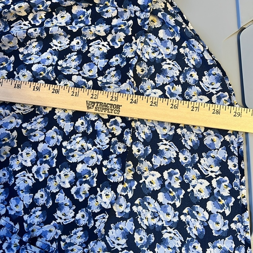 Ralph Lauren Blue Floral Women's Top XXL - Picture 7 of 8